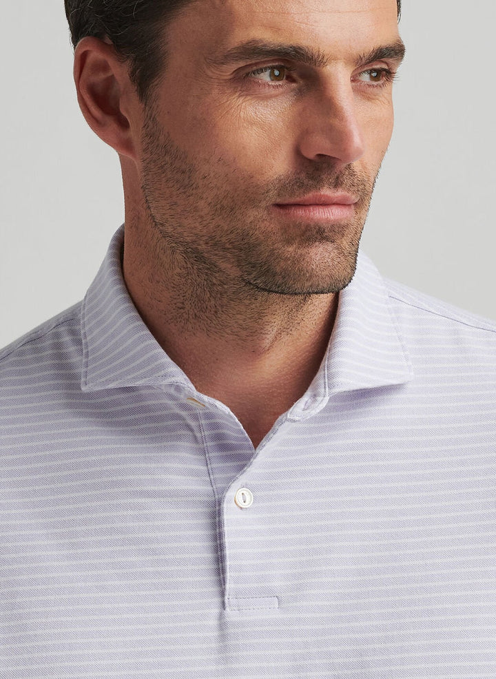 Peter Millar Albatross Cotton Blend Piqué Polo Lavender Moon MS25XK56E
