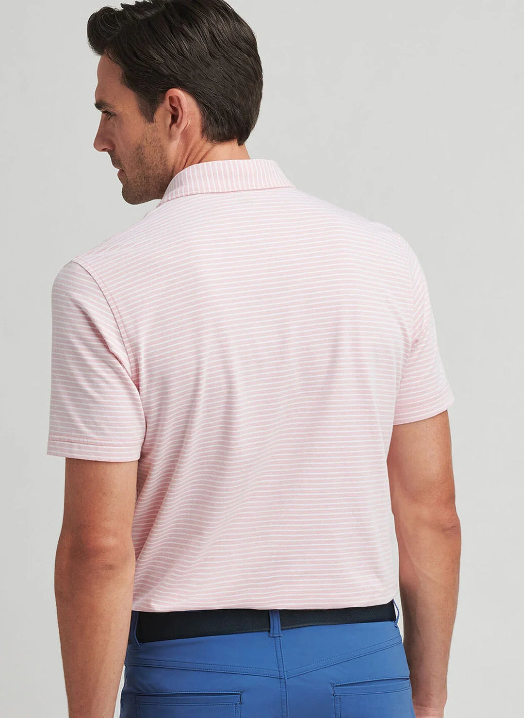Peter Millar Albatross Cotton Blend Piqué Polo Pink Crepe MS25XK56E