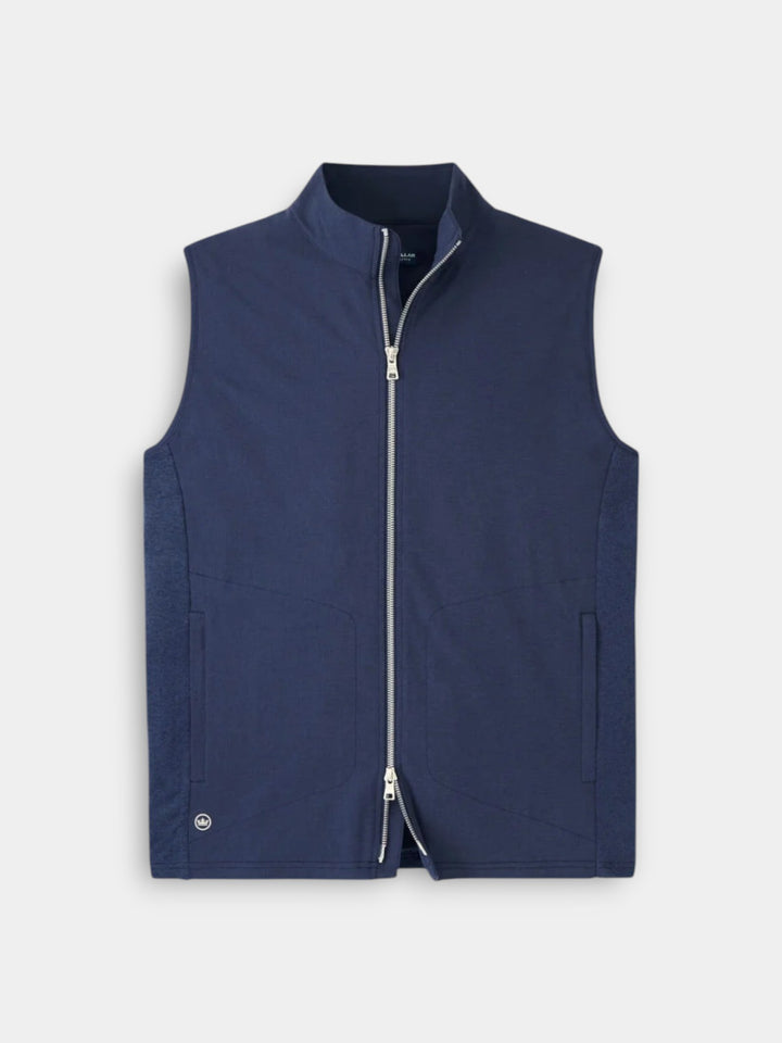 Peter Millar Solstice Performance Hybrid Full-Zip Vest | Navy