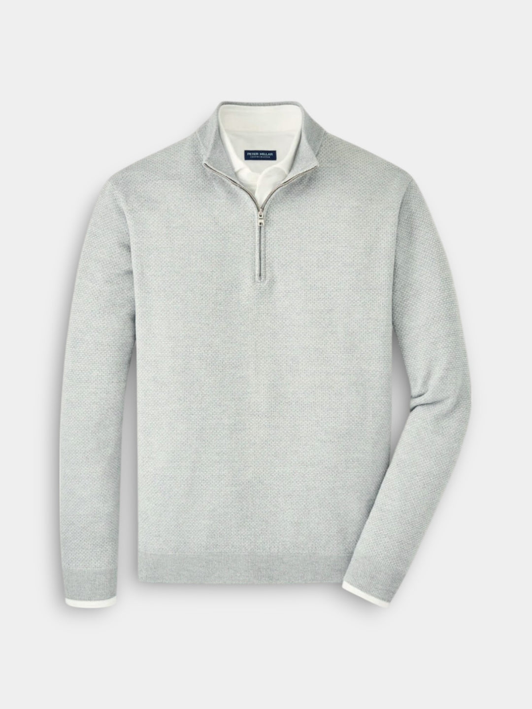 Peter Millar Ashland Quarter-Zip Sweater | British Grey