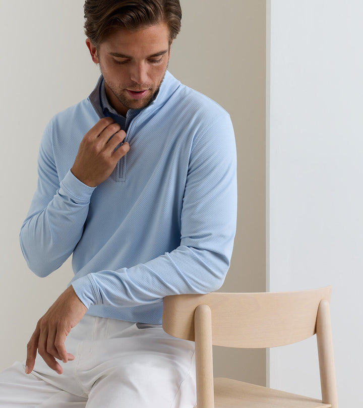 Peter Millar Perth Cross-Hatch Performance Quarter-Zip