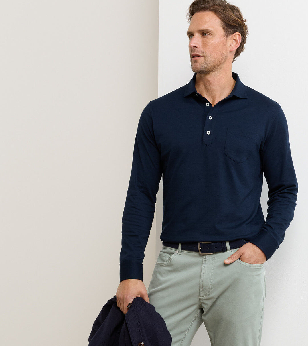 Peter Millar Landon Long-Sleeve Polo
