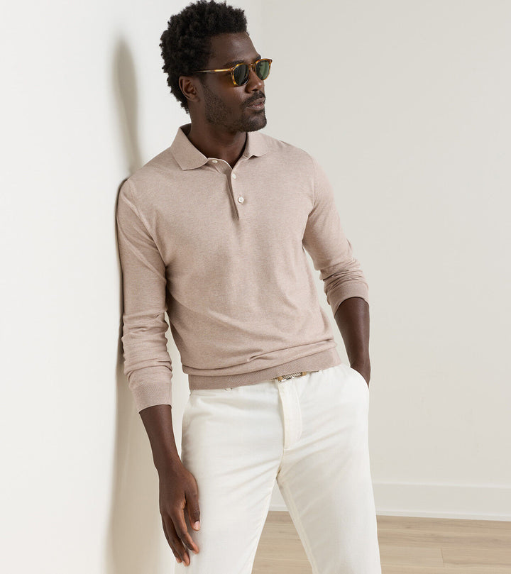 Peter Millar Mariner Sea Island Cotton Sweater Polo