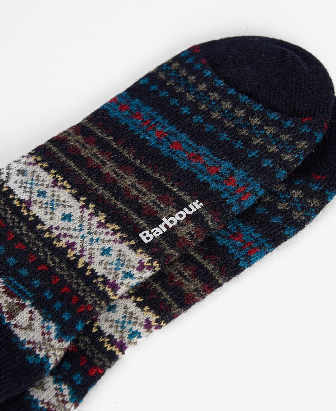 Barbour Boyd Fairisle Socks Navy Mix MSO0062