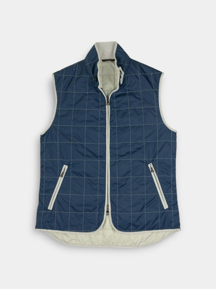 Waterville Theo Box Quilted Vest | Navy