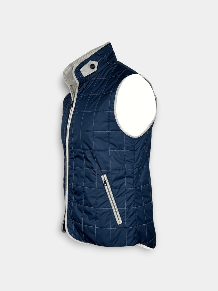 Waterville Theo Box Quilted Vest | Navy