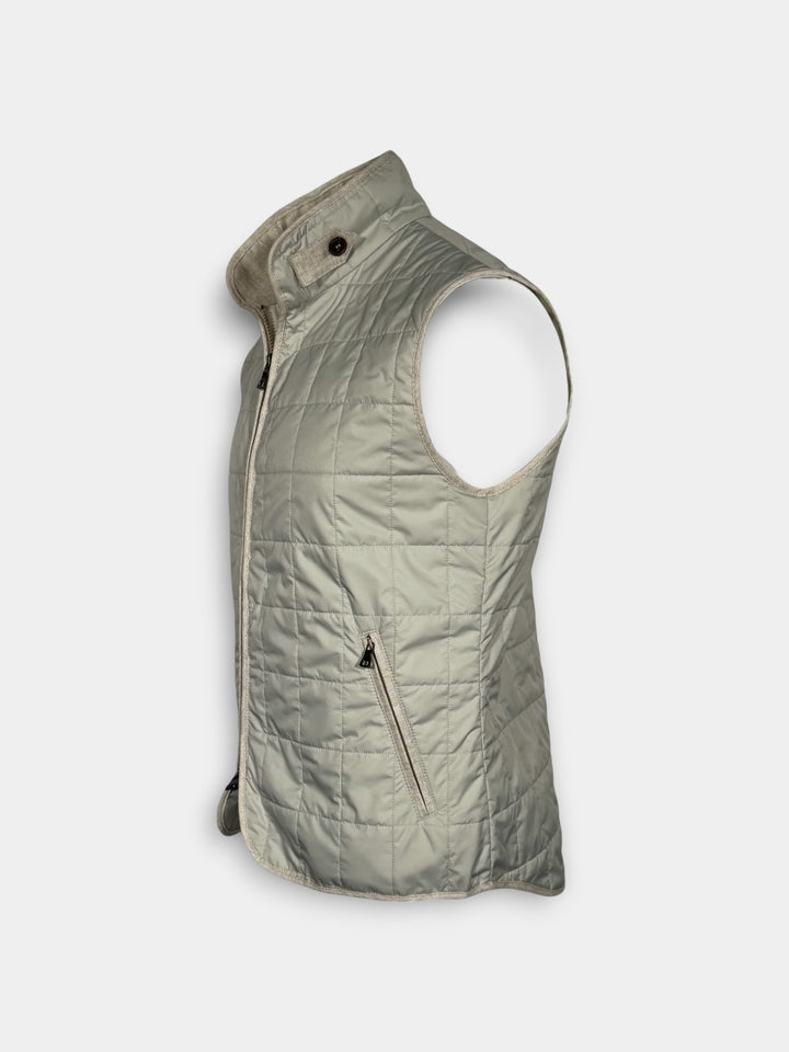 Waterville Theo Box Quilted Vest | Light Grey