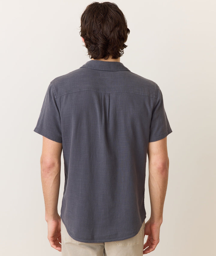 Marine Layer Stretch Selvage Short Sleeve Shirt India Ink MLCSSS