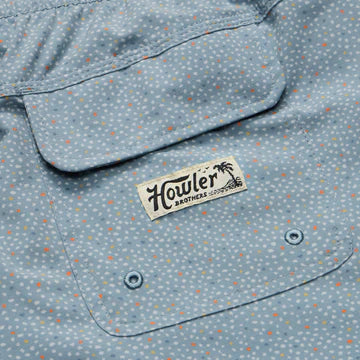 Howler Bros. Deep Set Boardshorts 17" Lotsa Dots : Pool Blue 133225S-LOT