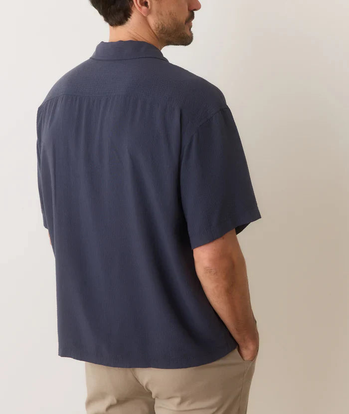Marine Layer Boxy Resort Shirt India Ink 1250104121139
