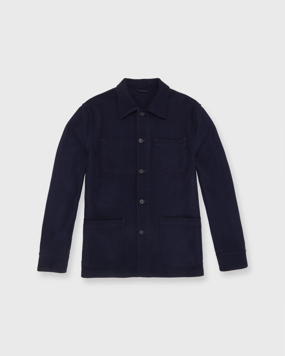 Sid Mashburn Chore Jacket Navy Wool Melton S71749