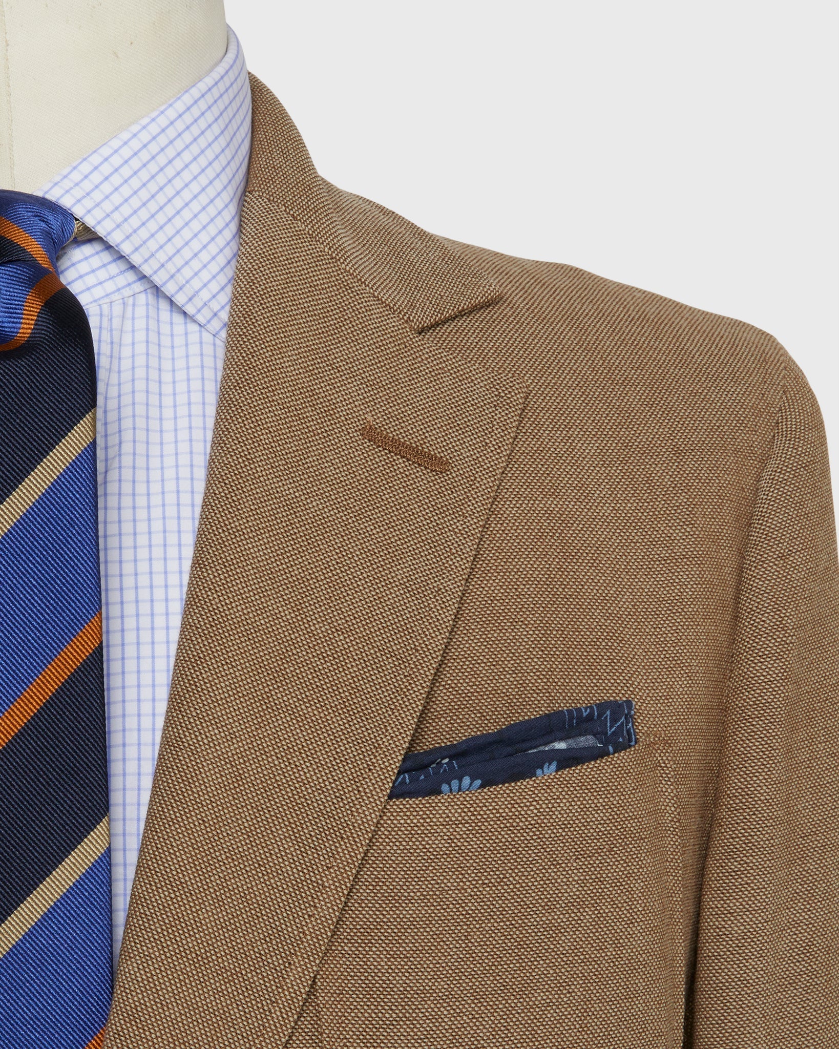 Sid Mashburn Ghost Blazer - Mocha Wool Quattro Hopsack