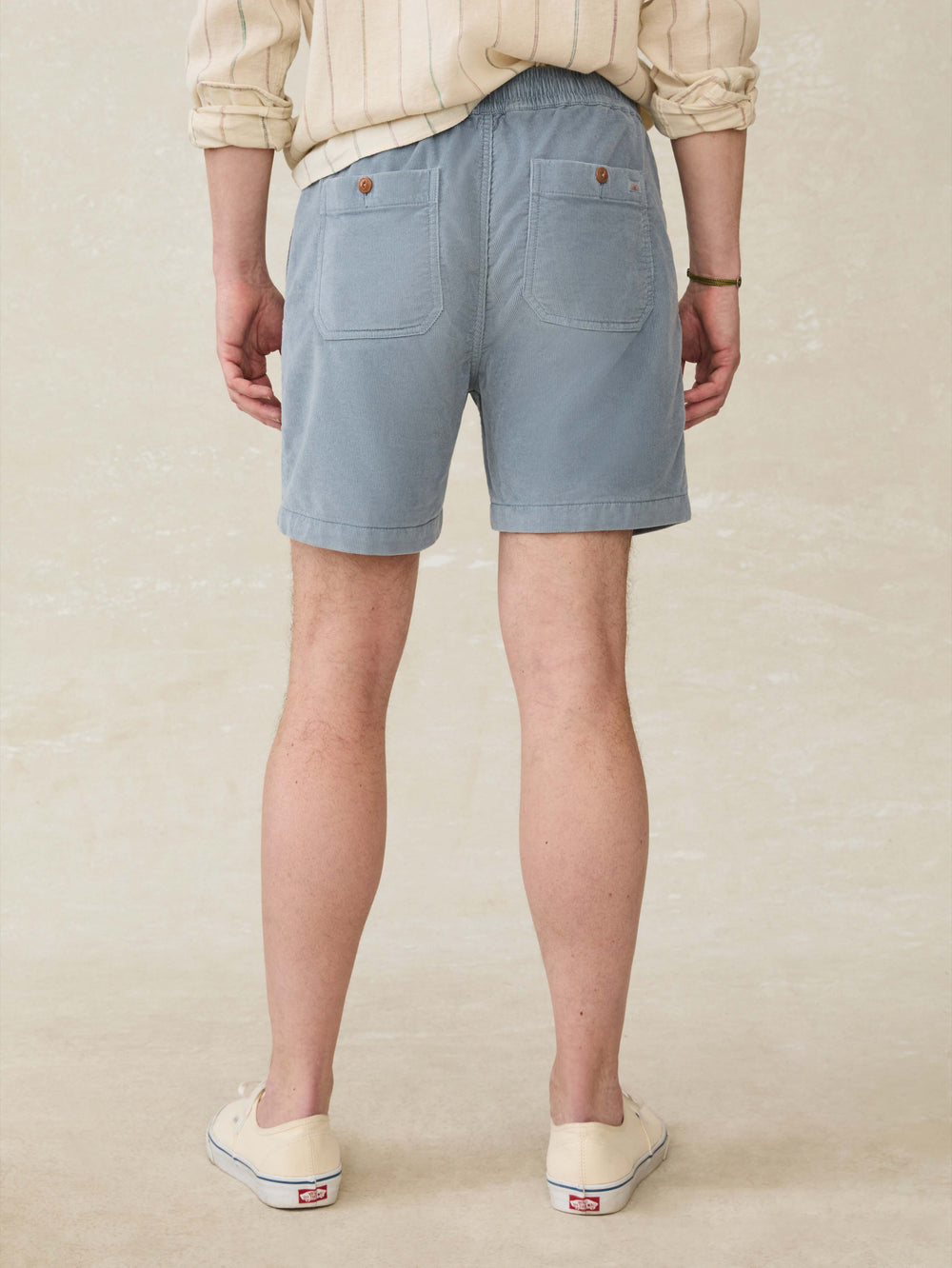 Faherty Corduroy Drawstring Utility Short Light Flint MBS2500