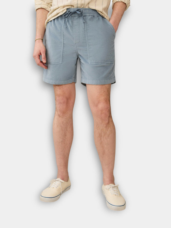 Faherty Corduroy Drawstring Utility Short | Light Flint