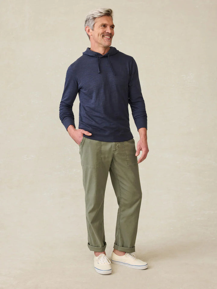 Faherty Sunwashed Slub Hoodie Blue Nights MKC0096