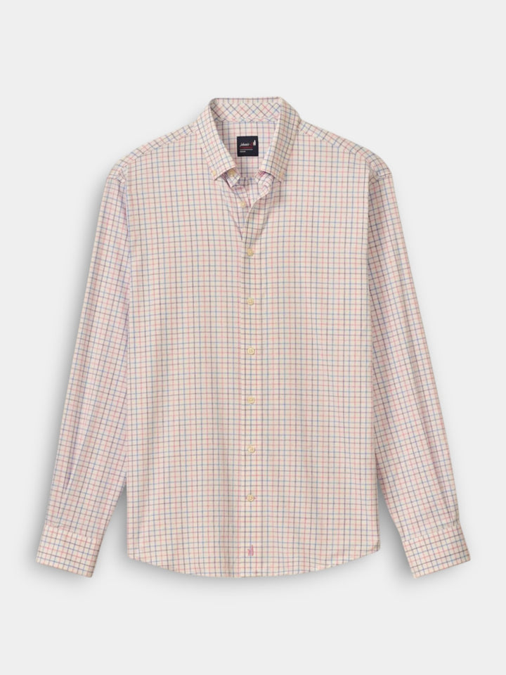 Johnnie-O Paddock Performance Button Up Shirt | Porto Pink