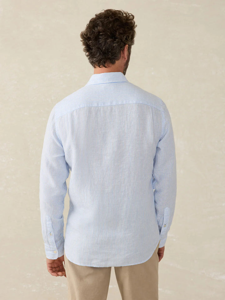 Faherty Laguna Linen Shirt | Summer Classic Stripe