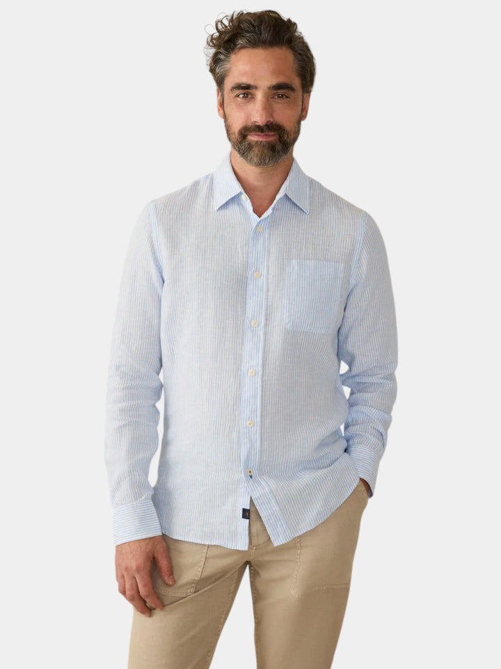 Faherty Laguna Linen Shirt | Summer Classic Stripe