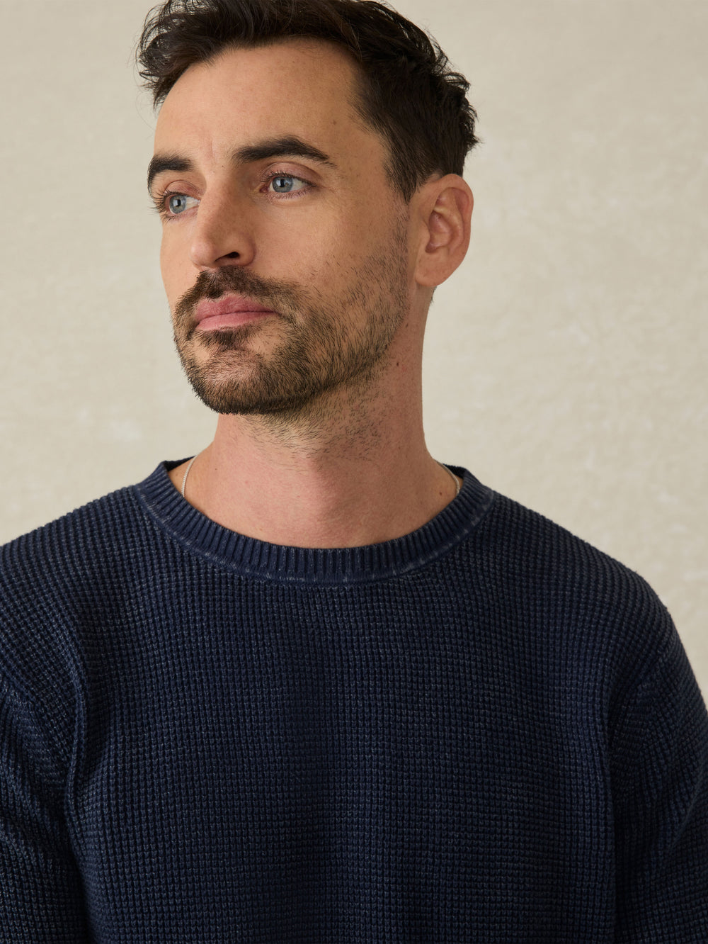 Faherty Sunwashed Crewneck Sweater Blue Nights MYF2313