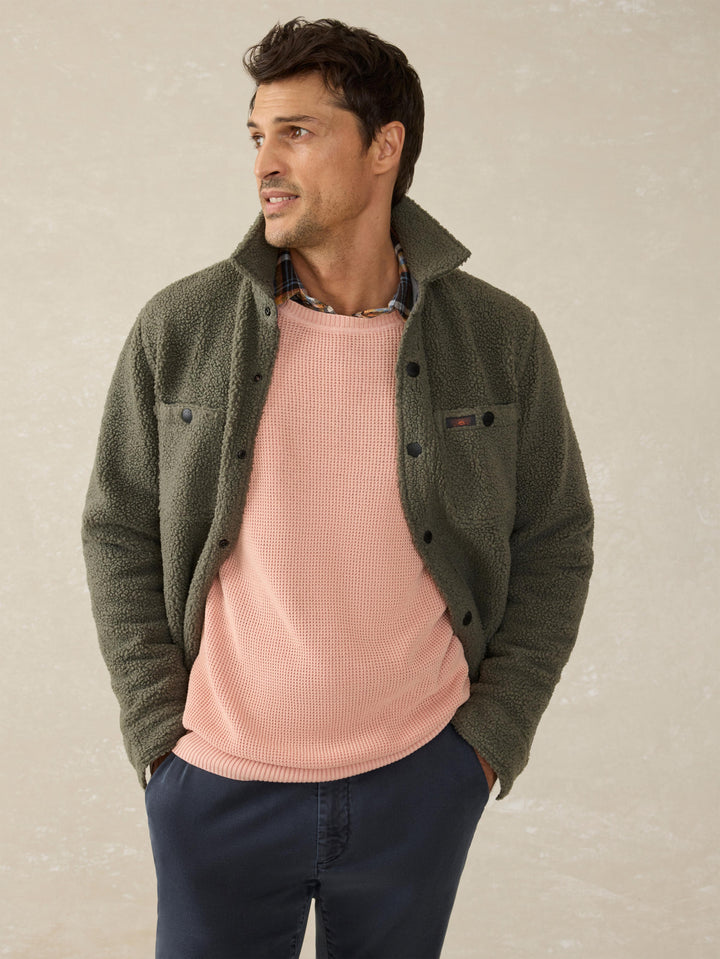 Faherty Sunwashed Crewneck Sweater Coral Dawn MYF2313