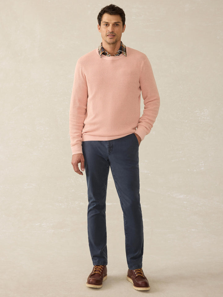 Faherty Sunwashed Crewneck Sweater Coral Dawn MYF2313