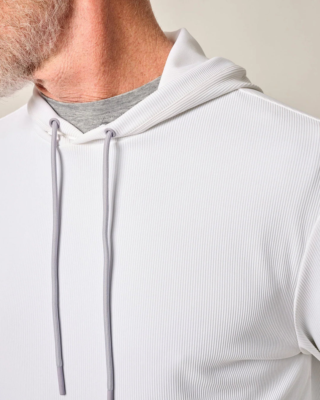 Johnnie-O Hoppin Performance Drawstring Hoodie White JMHD100070