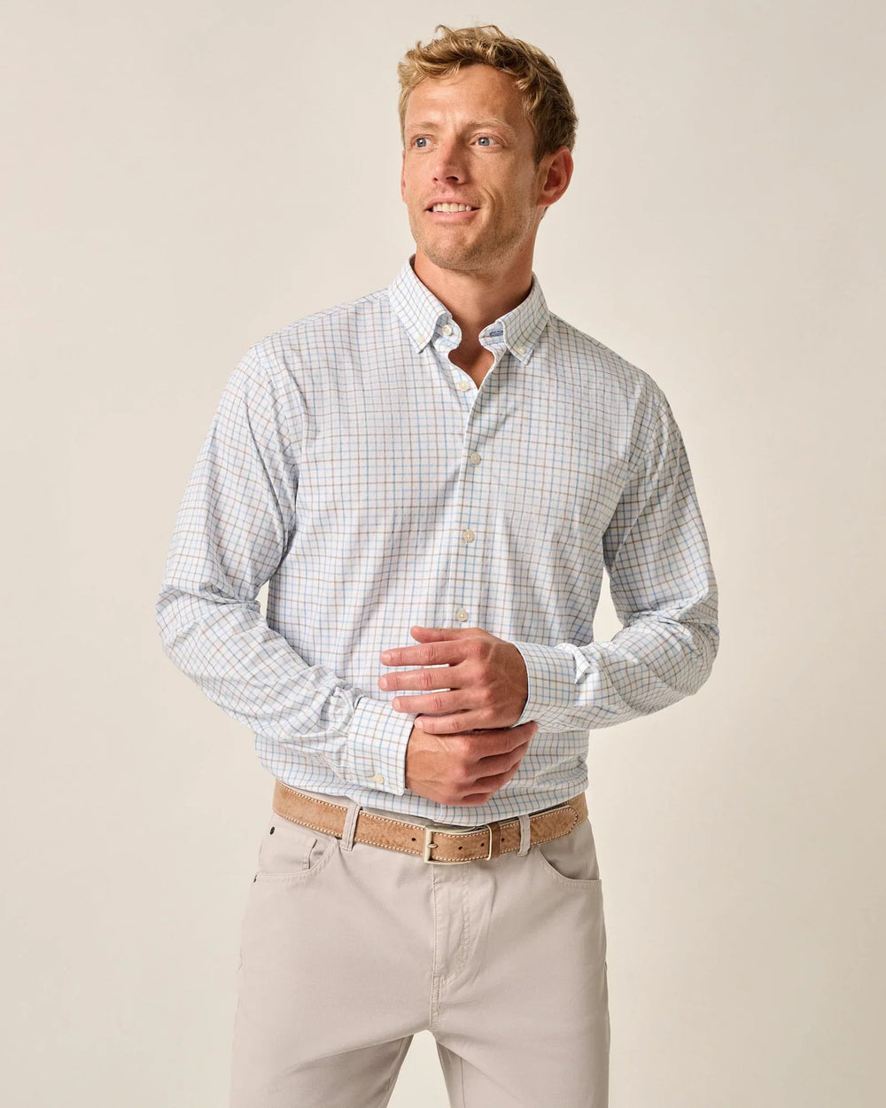 Johnnie-O Paddock Performance Button Up Shirt Maliblu JMWL100730
