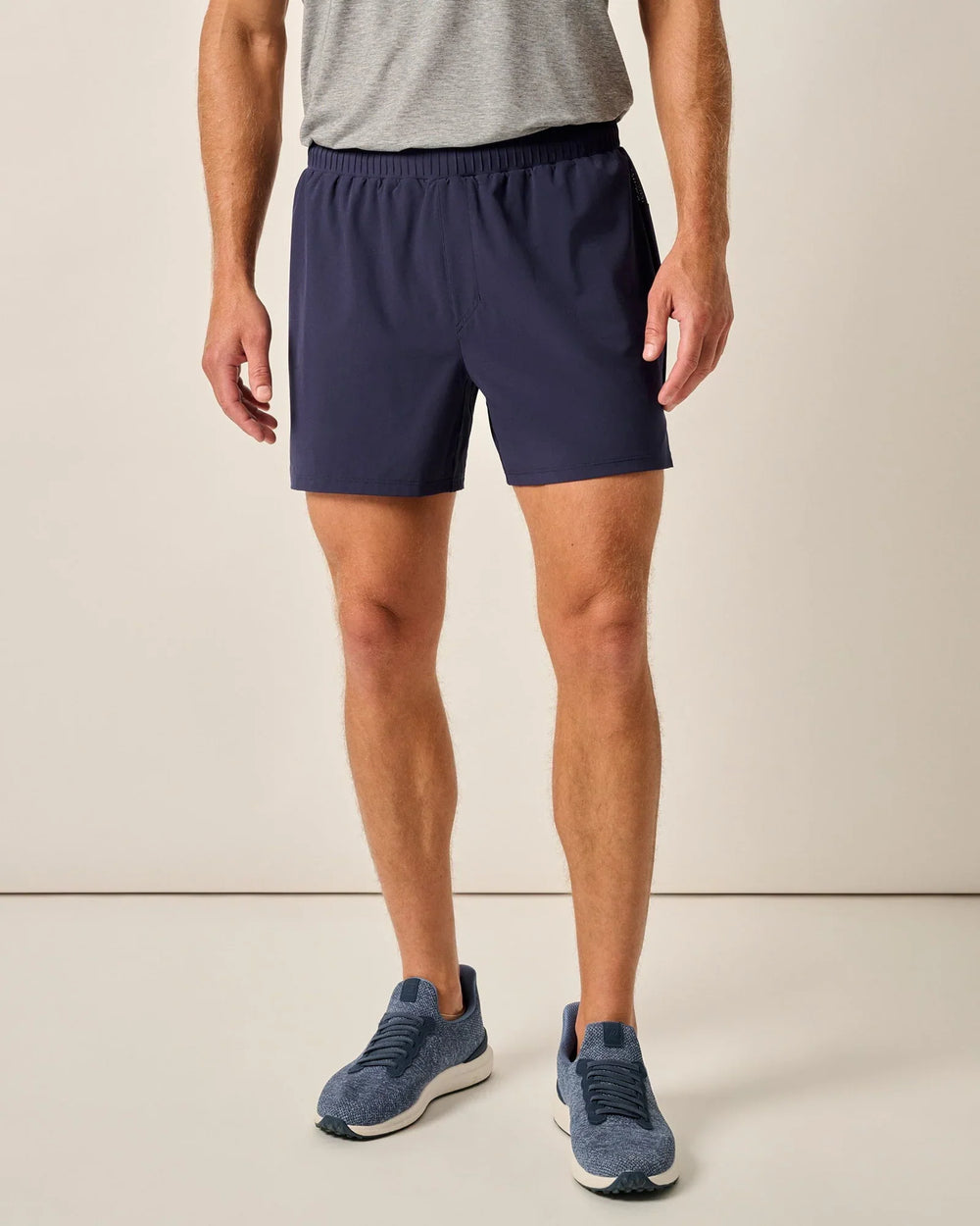 Johnnie-O Strides Lightweight Workout Shorts Navy JMSH100040