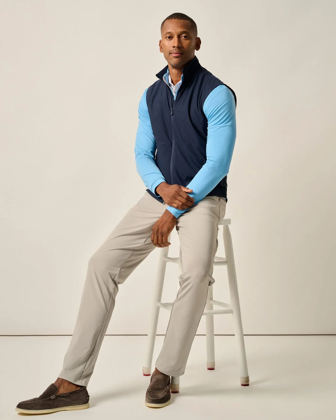 Johnnie-O Zimmer Featherweight Performance Vest Navy JMVT100190