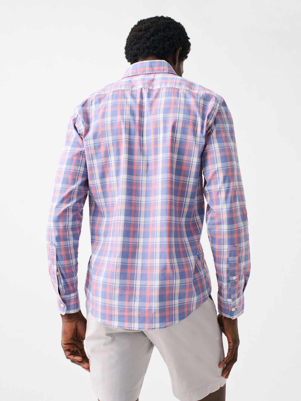 Faherty Pacific Rose Plaid Movement Shirt