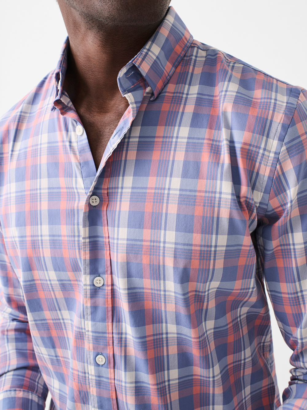 Faherty Pacific Rose Plaid Movement Shirt