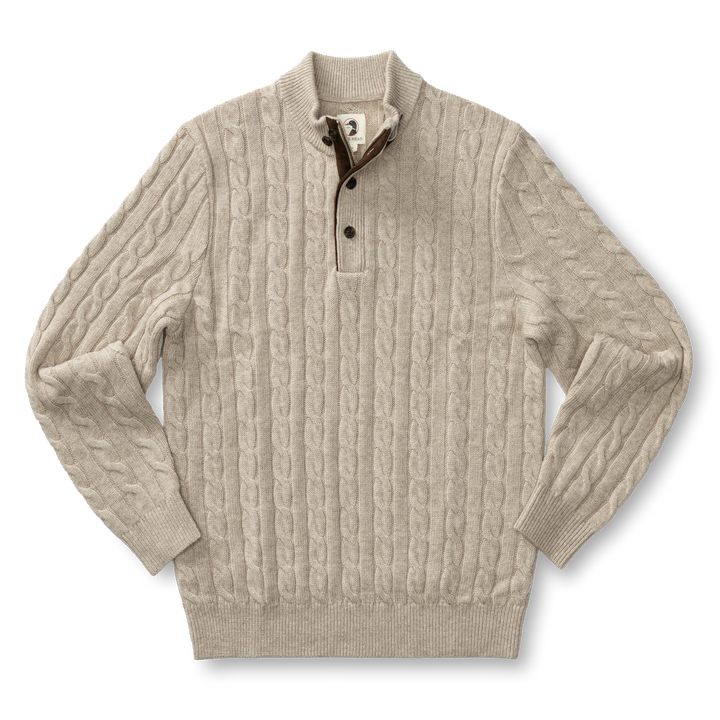 Walcott Merino Cashmere Cable Knit 1/4 Zip Sweater