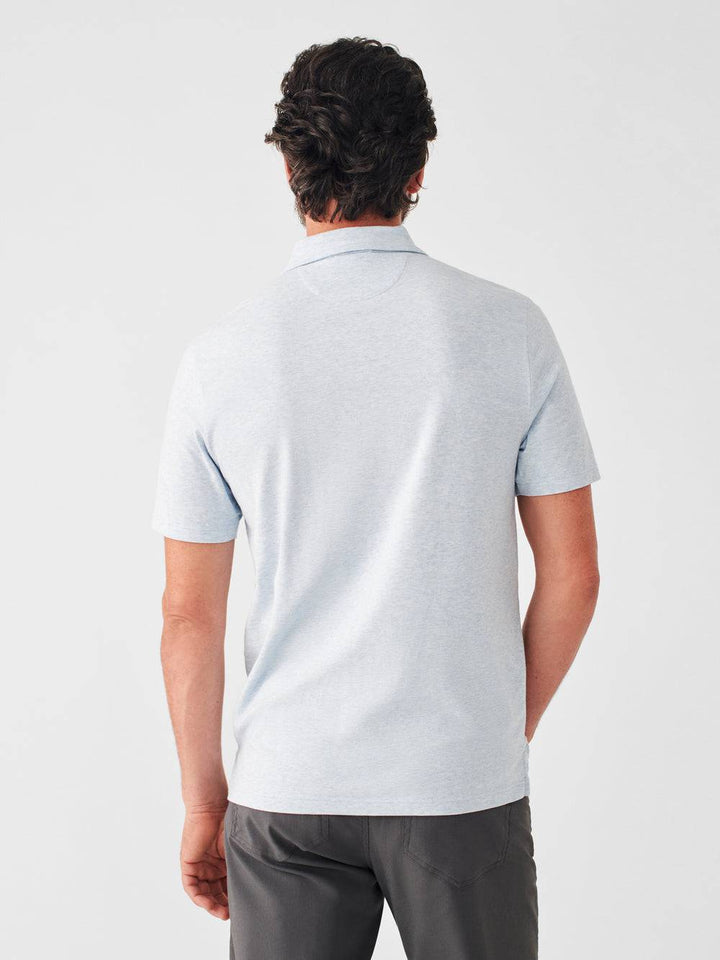 Faherty Cardiff Blue Heather Movement Polo