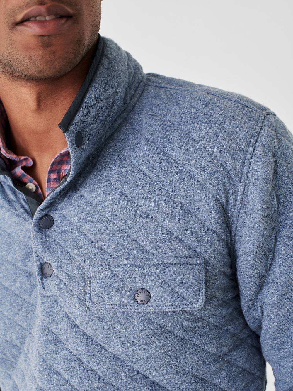 Faherty Epic Quilted Fleece Pullover