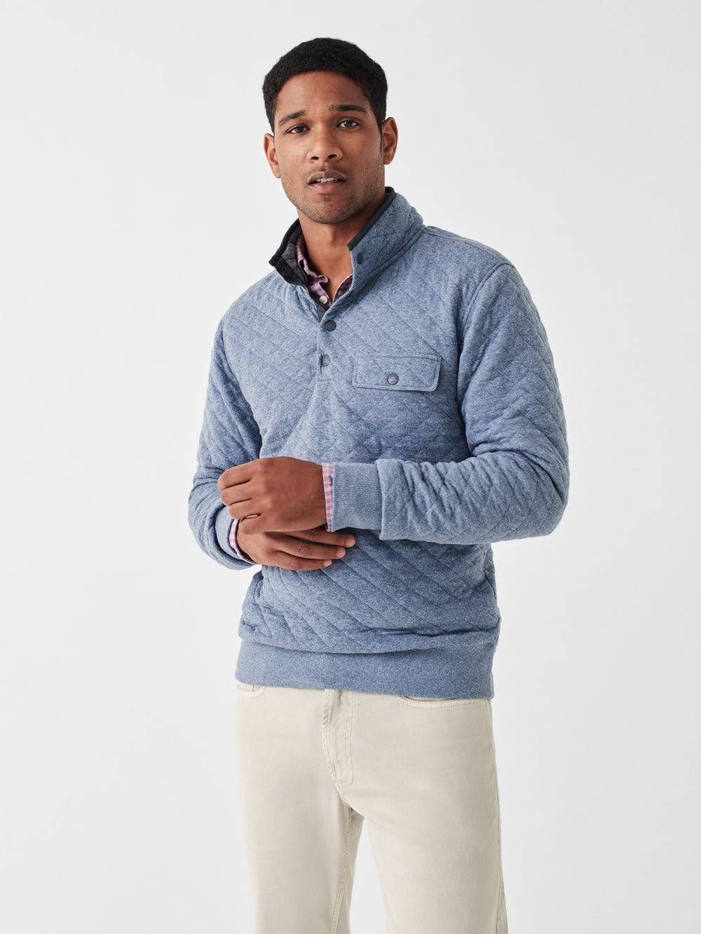 Faherty Epic Quilted Fleece Pullover