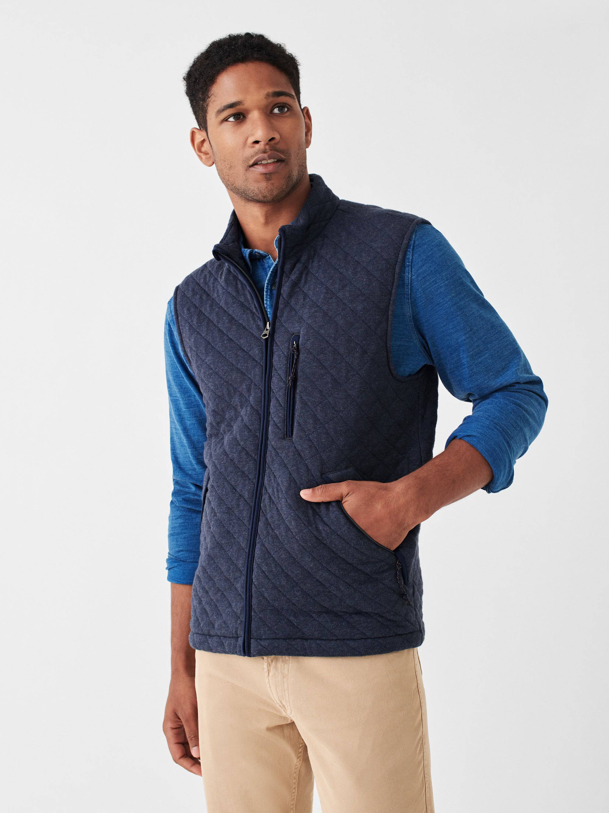 Faherty Epic Quilted Fleece Vest