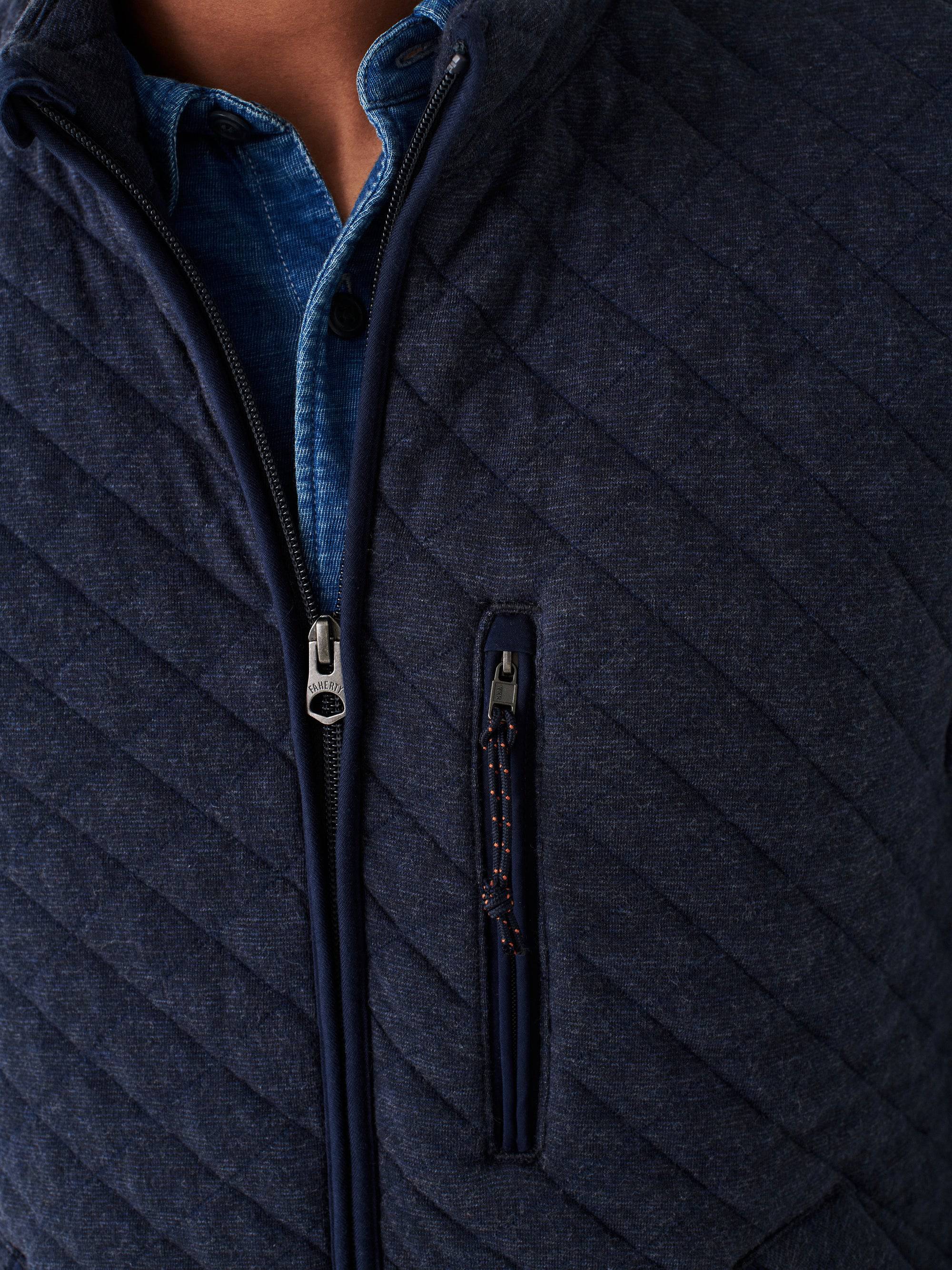 Faherty Epic Quilted Fleece Vest