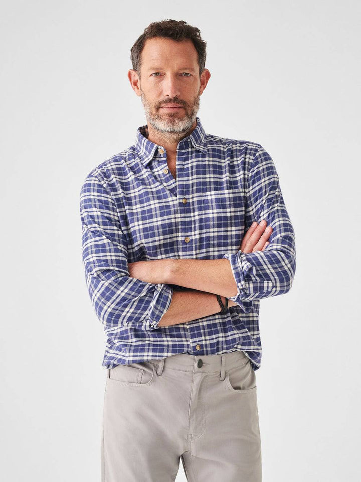 Faherty Ocean Seas Plaid All Time Shirt