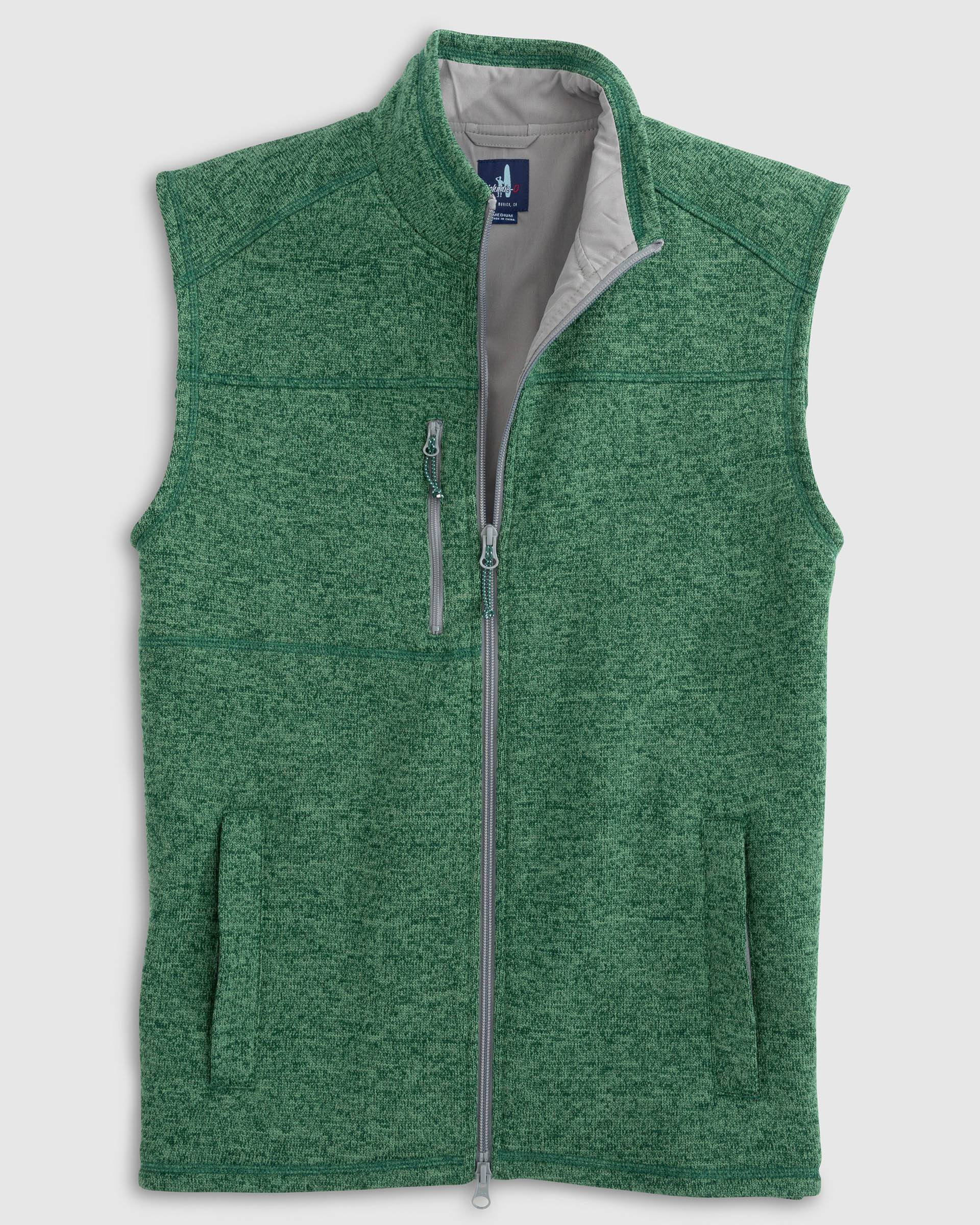 Johnnie-O Wes Full Zip Fleece Vest