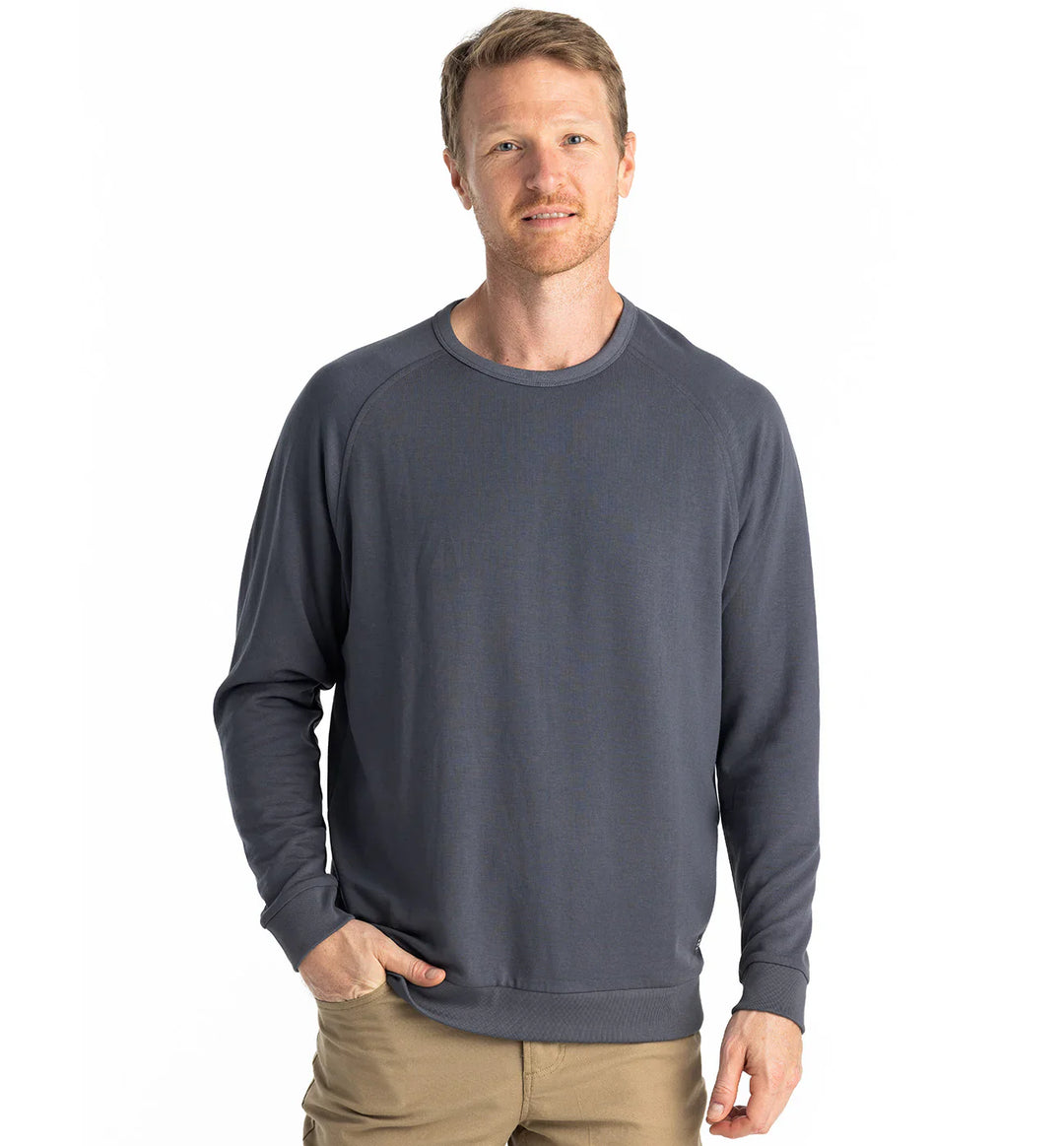 Free Fly Bamboo Lightweight Fleece Crew Storm Cloud MLWFLC
