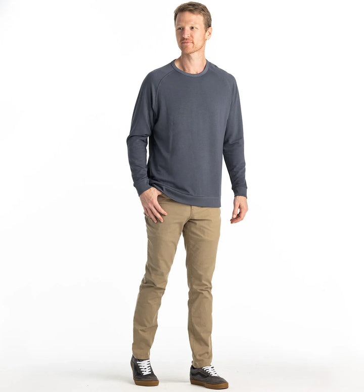 Free Fly Bamboo Lightweight Fleece Crew Storm Cloud MLWFLC