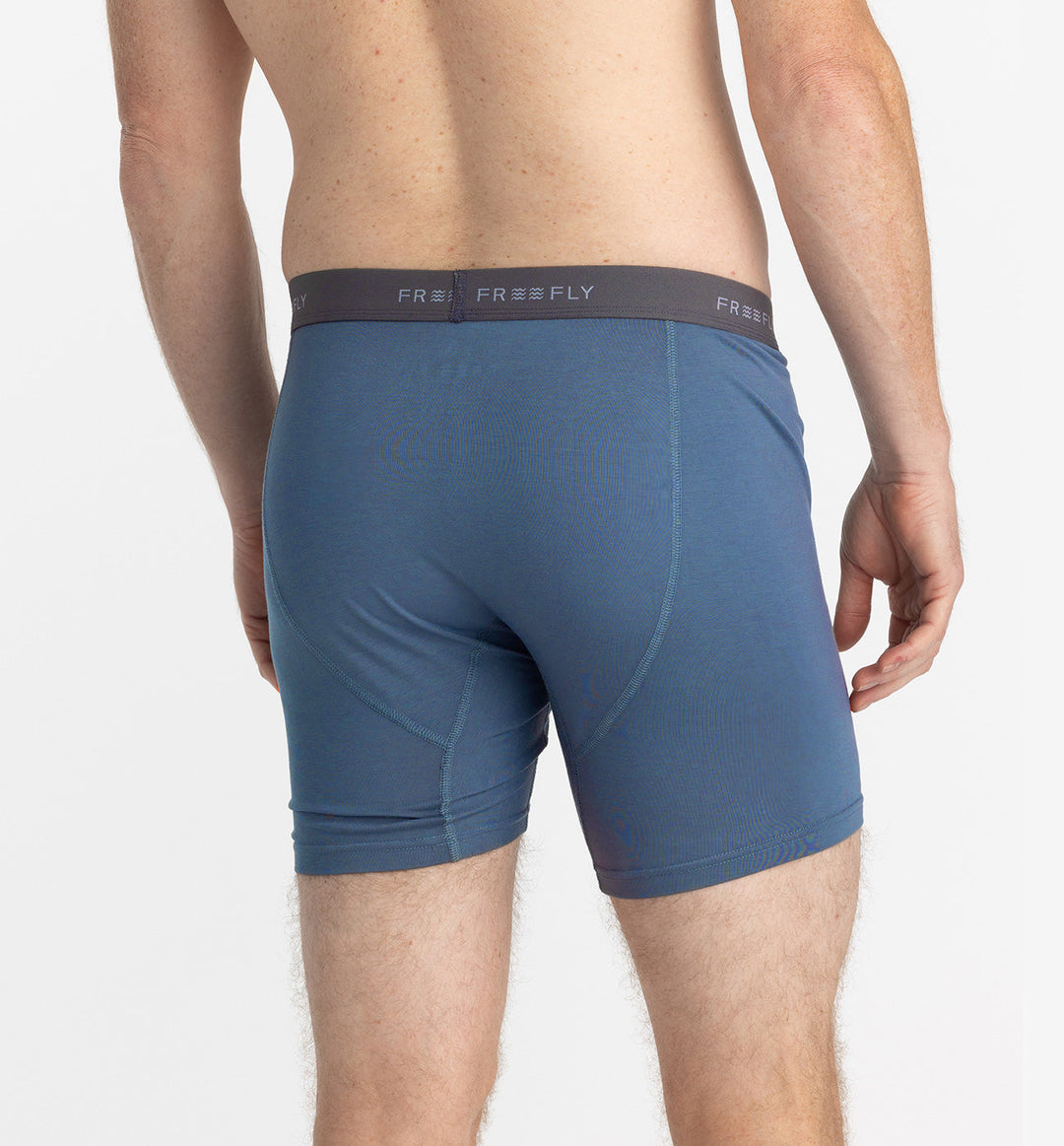 Free Fly Men's Bamboo Motion Boxer Brief Slate Blue BBB447