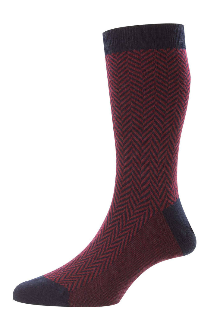 Pantherella Hendon Herringbone Merino Wool Socks