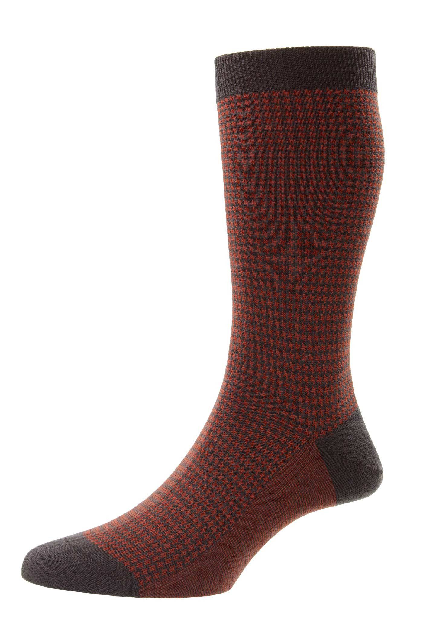 Pantherella Highbury Houndstooth Merino Wool Socks