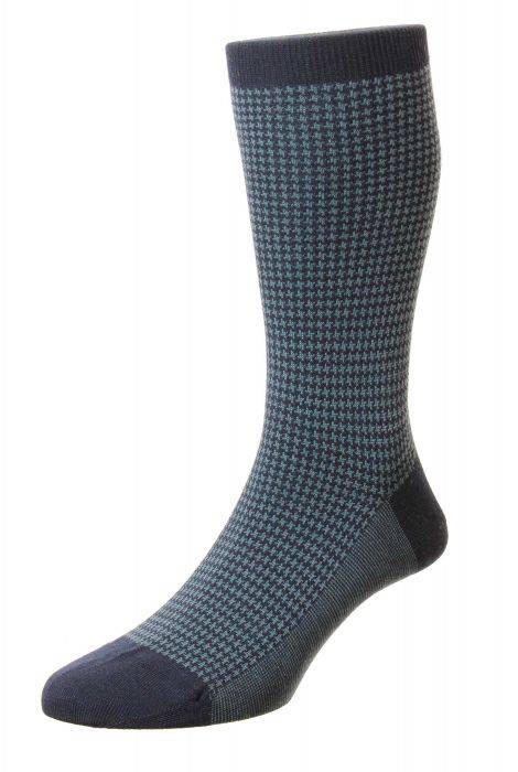 Pantherella Highbury Houndstooth Merino Wool Socks