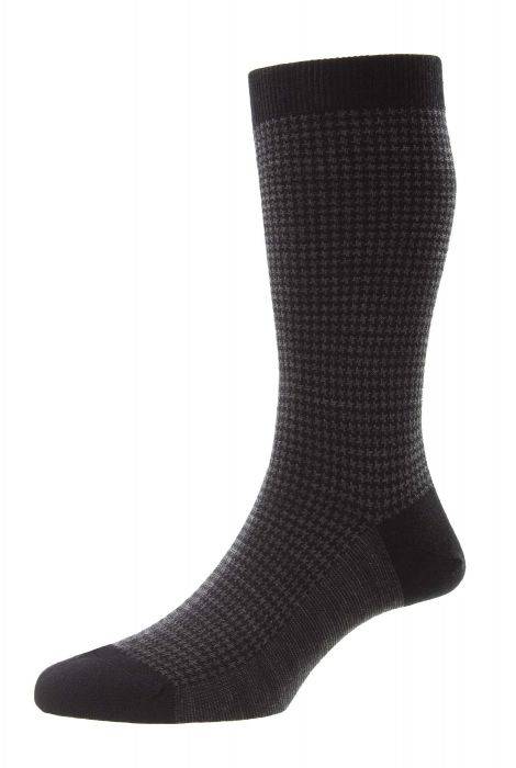Pantherella Highbury Houndstooth Merino Wool Socks