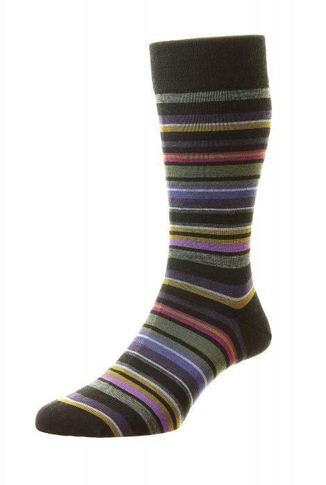 Pantherella Quakers Striped Socks