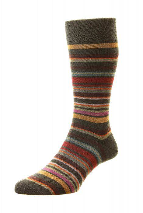 Pantherella Quakers Striped Socks