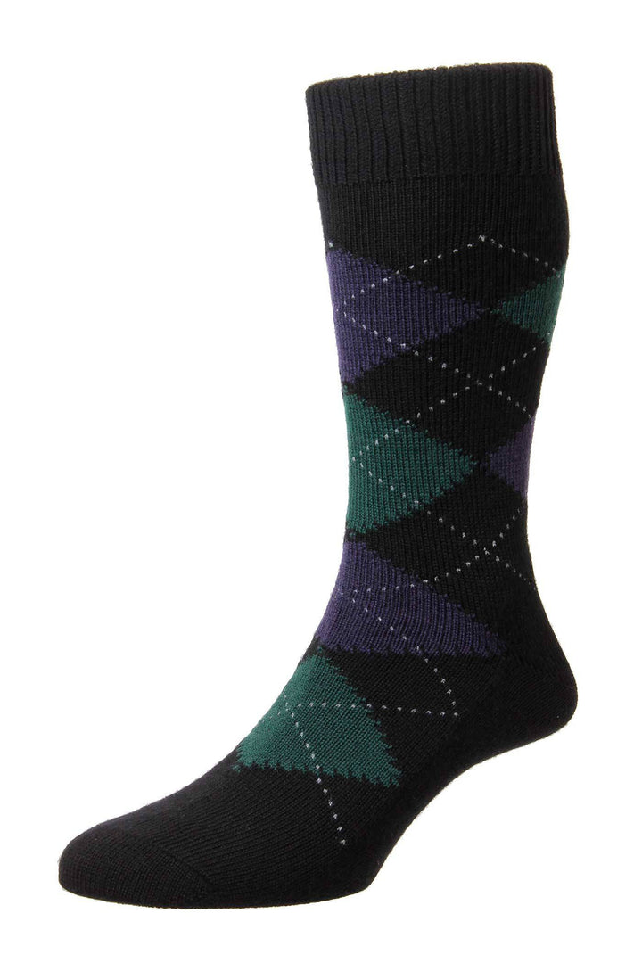 Pantherella Racton Argyle Merino Wool Socks