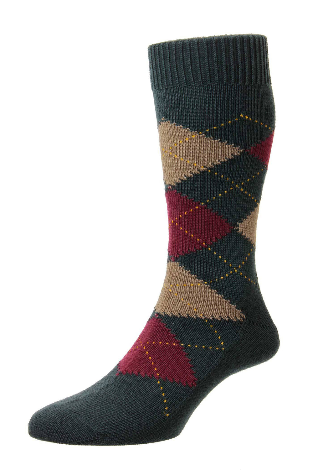 Pantherella Racton Argyle Merino Wool Socks